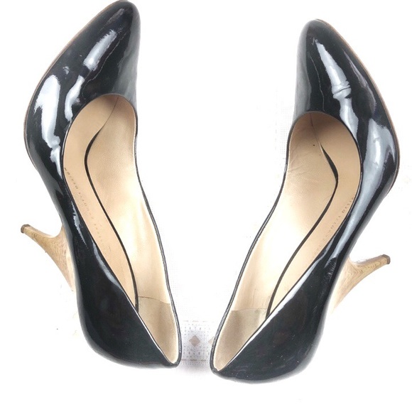 Giuseppe Zanotti Shoes - Giuseppe Zanotti black patent pumps wood heels 10